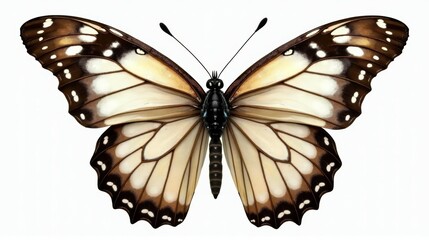 Wall Mural - A butterfly with black and white wings