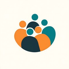 Poster - Abstract illustration of a group of people in a circle