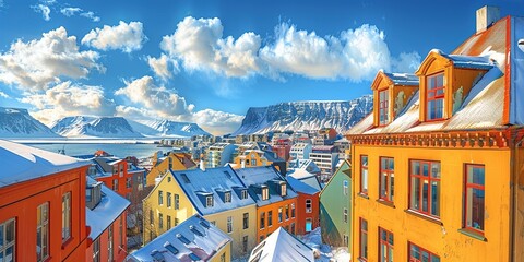 Wall Mural - panorama of the town