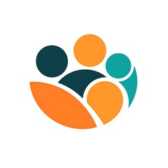 Poster - Abstract Logo Representing Three People United