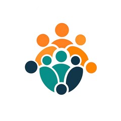 Poster - Abstract Logo Design Representing People Connected Together