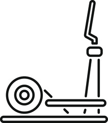 Poster - elliptical trainer icon outline representing a stationary exercise machine used for a cardiovascular