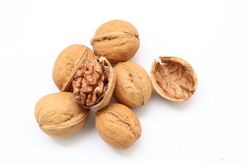 walnuts nut isolated on white background 