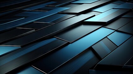 Fototapete - Futuristic spacecraft made up of multiple connected panels, seen from an aerial perspective,