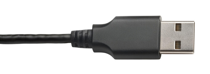 Poster - Black USB Cable with Male Connector.