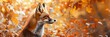 © The 2R Artificiality - Red fox with thick fur observing fall leaves