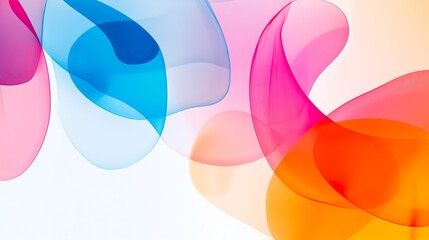 Abstract Colorful Swirls on White Background