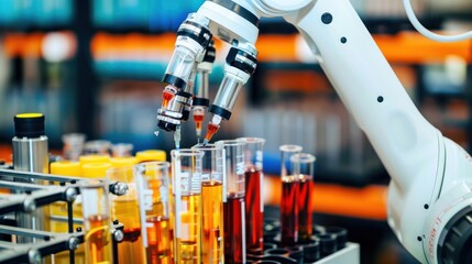 Poster - Robotic Arm Dispensing Liquid into Test Tubes