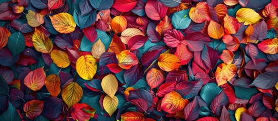 Sticker - Colorful Autumn Leaves Background