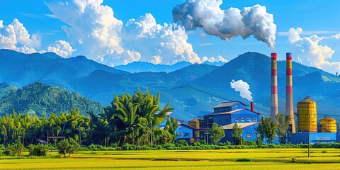 power station in the mountains