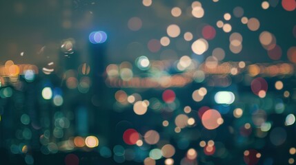 Canvas Print - City Lights Bokeh