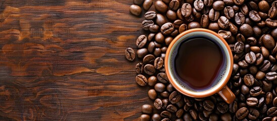 Coffee Beans And Coffee Cup