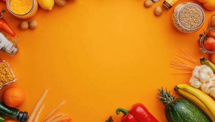 Wall Mural - A colorful image of various fruits