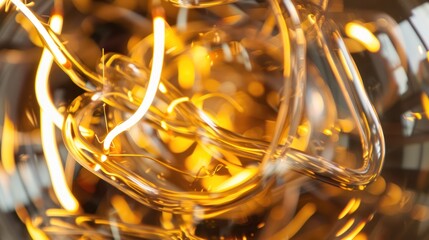 Poster - Close-up of a Glowing Light Bulb Filament