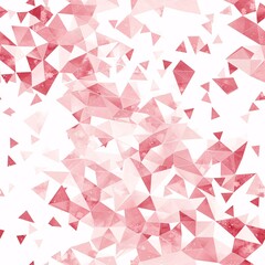 Poster - Pink Geometric Watercolor Pattern: A vibrant and playful pattern featuring abstract geometric shapes in a soft pink watercolor wash.  