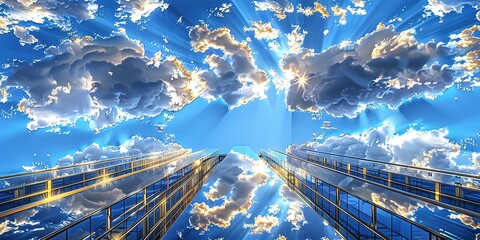 Wall Mural - panel in the sky