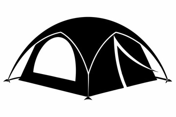 Wall Mural - Camping Tent Svg, Camping Tent Silhouette. Vector illustration
