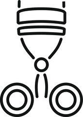 Poster - this icon of binoculars represents looking, vision, and observation