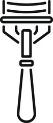 Poster - this simple razor blade icon represents a tool for shaving and hair removal, ideal for use in design