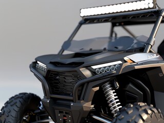 A 3D render of a UTV air intake splash guard