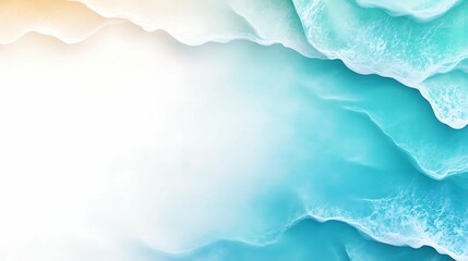 Wall Mural - Serene Watercolor Dream: 4D Overhead View with Soft Pastel Background and Clear Light, High Detailed Clarity
