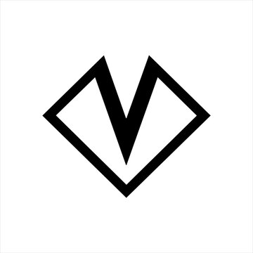 Bold Silhouette M Logo with Integrated in Black on White Background vector illustration 