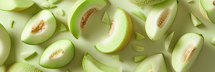 Canvas Print - Honeydew's refreshing crispness and sweet juiciness are in high demand among consumers seeking a revitalizing element for their culinary experience.