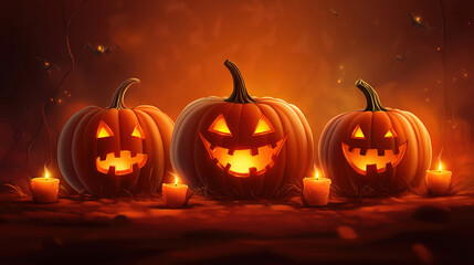 Awesome Haunted Glow, A Spooky Tableau of Carved Pumpkins