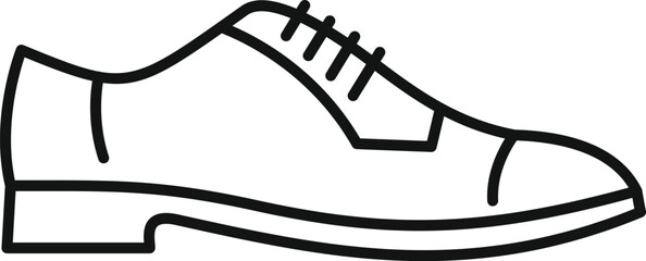 Poster - Simple line drawing of a dress shoe representing fashion and style