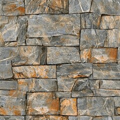 Canvas Print - seamless pattern of natural stone slabs with a rough texture