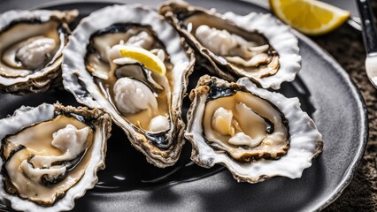 oysters on a plate