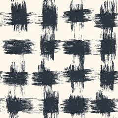 Wall Mural - seamless pattern of simple crosshatch patterns with a handmade touch