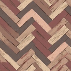 Canvas Print - seamless pattern of simple herringbone patterns with a rustic feel