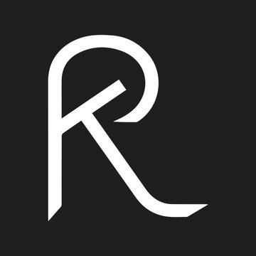 Black silhouette logo design of the letter R with a white background, logotype vector illustration
and Gradient latter r logo design 