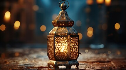 Sticker - Luxury 3d lantern islamic festival background for ramadan  