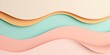 © auc - abstract pastel color waves 3d background with space for text - minimalist design