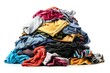 © ceoJAHID - Lots of bright dirty and clean colorful scattered clothes on white background