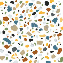 hand drawn colorful terrazzo background