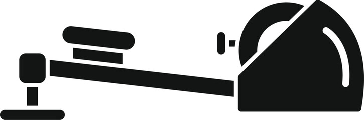 Poster - Simple elliptical cross trainer machine icon, perfect for representing gym equipment and exercising