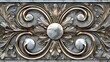 © Constantine Art - Intricate, ornate metallic design on a marble background.