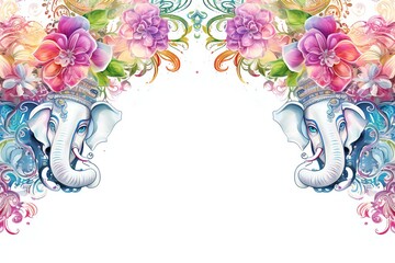 Free ganesha art in white background