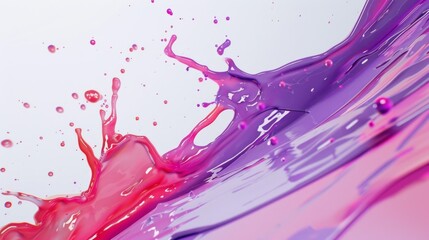 Wall Mural - Abstract Pink and Purple Liquid Splash