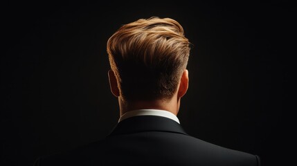 Confident Businessman in Formal Suit Standing with Determination