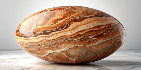 Wall Mural - Marbled object with a brown hue, perfect for adding elegance and sophistication to any project