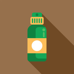 Sticker - Green plastic spray bottle with blank label for your mockup design projects