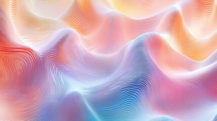 Wall Mural - Abstract Pastel Waves