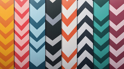 Wall Mural - Colorful Chevron Pattern