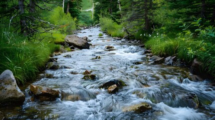 Wall Mural - tranquil forest creek