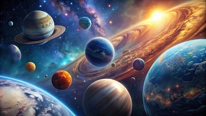Wall Mural - stunning collection of high-resolution wallpapers featuring planets, earth, galaxies, and space expl