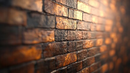  - Abstract blurred background featuring a textured brick wall
